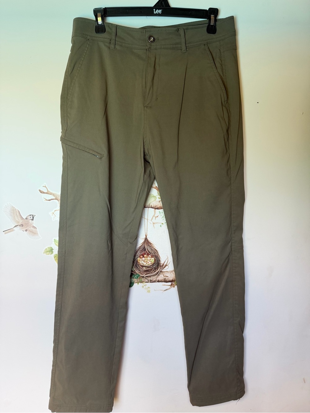 Gerry Weber Men's Insulated Cargo Trousers in Olive Green